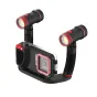 SeaLife Flex-Connect Ultra Dual Tray ar divām gaismām, lai uzlabotu zemūdens fotogrāfijas stabilitāti un spilgtumu