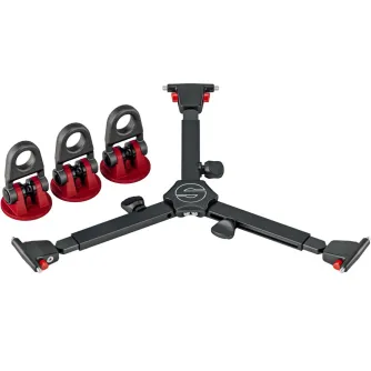 Средний распределитель Sachtler 75/2 Mk II с регулируемыми ножками и резиновыми подошвами для устойчивости штатива на неровной поверхности