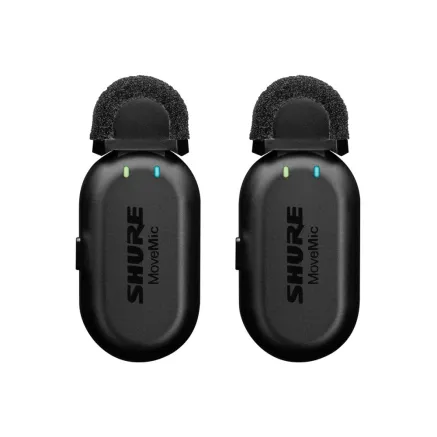 Shure MoveMic TWO 2-Channel Wireless Lavalier Microphones (MV-TWO-Z6)