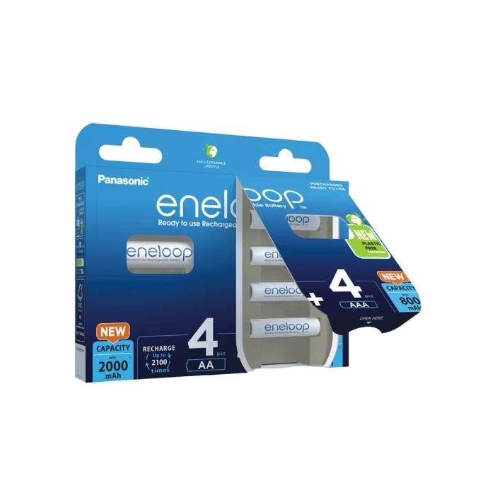 Batteries and chargers - Rechargeable batteries Panasonic ENELOOP BK-KJMCDE44E (4xAA+4xAAA) BOOM - buy today in store and with delivery