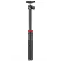 Ulanzi MT 44 extendable vlog tripod with ball head and smartphone clamp, black, fully extended