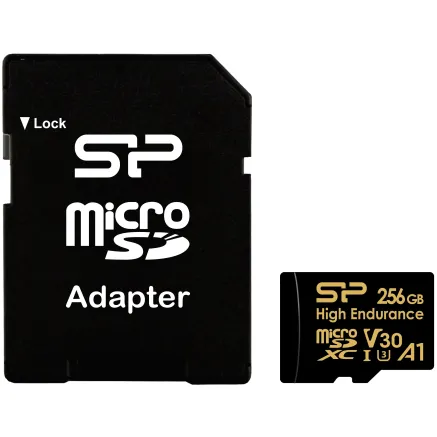 Silicon Power memory card microSDXC 256GB High Endurance + adapter SP256GBSTXDV3V1HSP