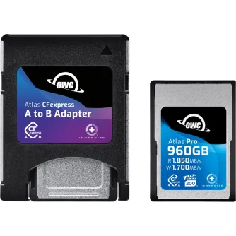 Atmiņas kartes - OWC CFEXPRESS ATLAS PRO R1850/W1700/VPG200 (TYPE A), CFX A TO B ADAPTER INCL. - 960GB OWCCFXA4P00960 - ātri pasūtīt no ražotāja