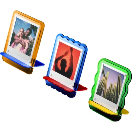 POLAROID COLOURED ACRYLIC PHOTO FRAMES 3 PACK 6367