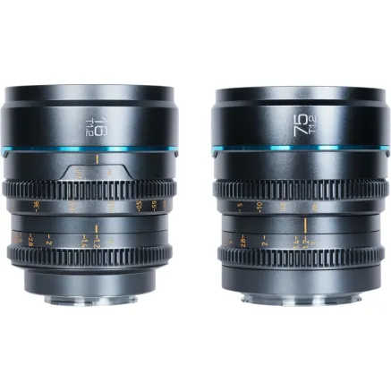 SIRUI CINE LENS NIGHTWALKER S35 KIT 16 & 75MM T1.2 E-MOUNT METAL GREY MS-2SEG