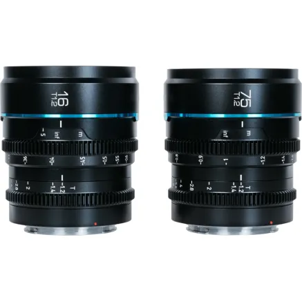 SIRUI CINE LENS NIGHTWALKER S35 KIT 16 & 75MM T1.2 X-MOUNT BLACK MS-2SXB