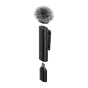 Ulanzi WM-10-T wireless lavalier microphone kit components: windshield, clip-on transmitter, and USB-C receiver with Type-C port