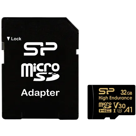 Silicon Power memory card microSDHC 32GB High Endurance + adapter SP032GBSTHDV3V1HSP