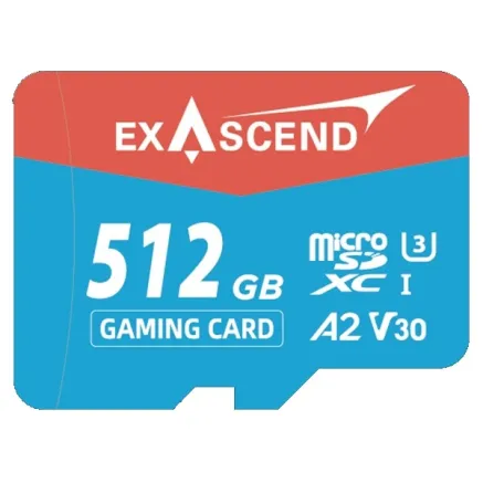 Серия карт памяти Exascend UHS-I microSD 512GB Gaming EX512GUSDU1-NS