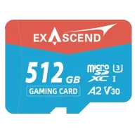 Серия карт памяти Exascend UHS-I microSD 512GB Gaming EX512GUSDU1-NSСерия карт памяти Exascend UHS-I microSD 512GB Gaming EX512GUSDU1-NS