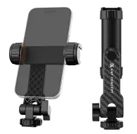 For smartphones - K&F Phone Holder Clamp With Two Cold Shoe Mount 360 Adjustment KF31.084 - quick order from manufacturerFor smartphones - K&F Phone Holder Clamp With Two Cold Shoe Mount 360 Adjustment KF31.084 - quick order from manufacturer