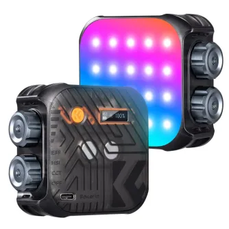 LED Phone Light - K&F RGB Full Color Light Built-in Battery 21 Lighting Effects Black KF34.036 - buy today in Master Foto store and with delivery