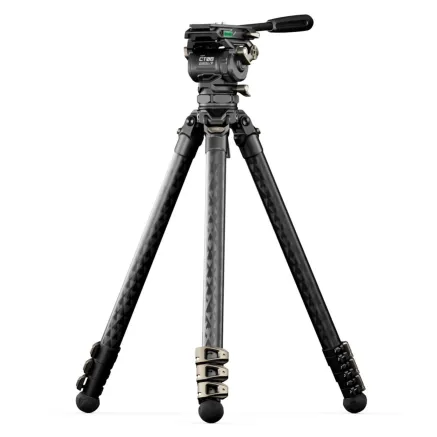 Tilta 75mm Cine Fluid Head with 3-Stage Carbon Fiber Tripod Legs (8KG) - Space Gray TT-CT08-75-SG