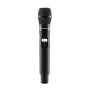 Беспроводная ручная микрофонная система Shure QLXD24/KSM9-H51 с элегантным дизайном, цифровым дисплеем, показывающим 'QLXD2', и кнопками управления.