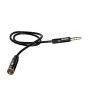 Vairs neražo - Audio Extension Cable Dudao L11S 3.5mm AUX, 1m (Black) L11S upgrade