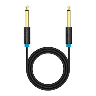 Audio vadi, adapteri - Audio Cable TS 6.35mm Vention BAABI 3m (black) BAABI - ātri pasūtīt no ražotāja
