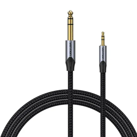 Cable Audio 3.5mm TRS to 6.35mm Vention BAUHJ 5m Gray BAUHJ