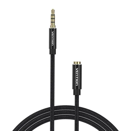 Cable Audio TRRS 3.5mm Male to 3.5mm Female Vention BHCBI 3m Black BHCBI