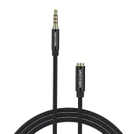 Audio cables, adapters - Cable Audio TRRS 3.5mm Male to 3.5mm Female Vention BHCBI 3m Black BHCBI - quick order from manufacturerAudio cables, adapters - Cable Audio TRRS 3.5mm Male to 3.5mm Female Vention BHCBI 3m Black BHCBI - quick order from manufacturer