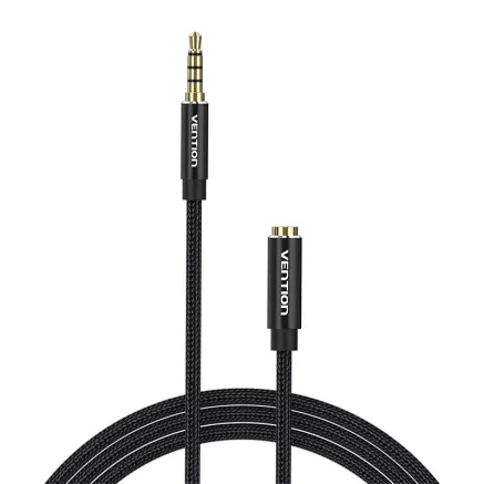 Cable Audio TRRS 3.5mm Male to 3.5mm Female Vention BHCBJ 5m Black BHCBJ