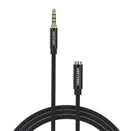 Аудио кабели, адаптеры - Cable Audio TRRS 3.5mm Male to 3.5mm Female Vention BHCBJ 5m Black BHCBJ - быстрый заказ от производитеАудио кабели, адаптеры - Cable Audio TRRS 3.5mm Male to 3.5mm Female Vention BHCBJ 5m Black BHCBJ - быстрый заказ от производите