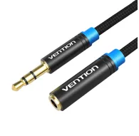 Audio cables, adapters - Cable Audio Braided 3.5mm male-female Vention VAB-B06-B150-M 1,5m Black VAB-B06-B150-M - quick order from manufacturerAudio cables, adapters - Cable Audio Braided 3.5mm male-female Vention VAB-B06-B150-M 1,5m Black VAB-B06-B150-M - quick order from manufacturer