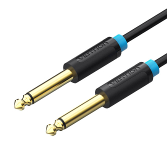 Audio vadi, adapteri - Audio Cable TS 6.35mm Vention BAABL 10m (black) BAABL - ātri pasūtīt no ražotāja