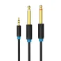 Audio vadi, adapteri - Audio Cable TRS 3.5mm to 2x 6.35mm Vention BACBJ 5m Black BACBJ - ātri pasūtīt no ražotāja
