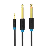 Аудио кабели, адаптеры - Audio Cable TRS 3.5mm to 2x 6.35mm Vention BACBJ 5m Black BACBJ - быстрый заказ от производителяАудио кабели, адаптеры - Audio Cable TRS 3.5mm to 2x 6.35mm Vention BACBJ 5m Black BACBJ - быстрый заказ от производителя
