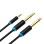 Audio vadi, adapteri - Audio Cable TRS 3.5mm to 2x 6.35mm Vention BACBJ 5m Black BACBJ - ātri pasūtīt no ražotāja