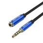 Audio vadi, adapteri - Cable Audio TRRS 3.5mm Male to 3.5mm Female Vention BHCLJ 5m Blue BHCLJ - ātri pasūtīt no ražotāja