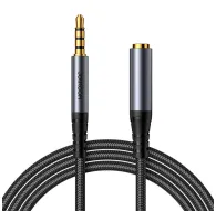Audio cables, adapters - Joyroom SY-A09 AUX extension cable 3.5mm mini jack female to 3.5mm mini jack male, braided, 1.2m (black) SY-A09 - quick order from manufacturerAudio cables, adapters - Joyroom SY-A09 AUX extension cable 3.5mm mini jack female to 3.5mm mini jack male, braided, 1.2m (black) SY-A09 - quick order from manufacturer