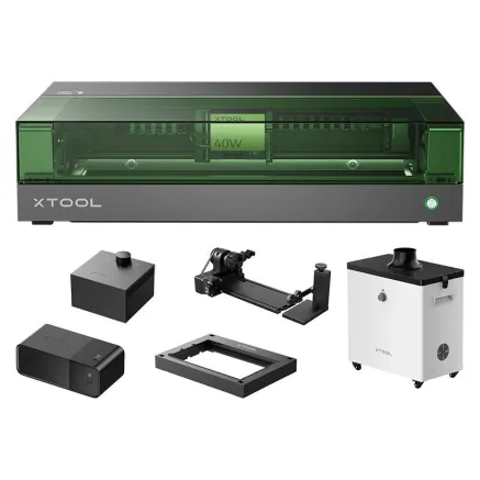 2-in-1 laser engraving machine xTool S1 40W All-in-One Kit (Black) S1-AIOB