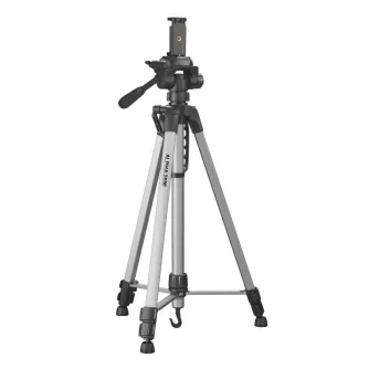 Штатив Cullmann Alpha 2500 с держателем для смартфона, 4-секционные алюминиевые ноги, трехнаправленная головка и резиновые ножки для стабильной съемки и видеосъемки