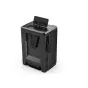 Аккумулятор Rolux Dynasty II 99Wh V-Mount с открытой крышкой, показывающий порты и компактный дизайн