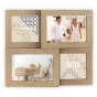 Zep Photo Frame ZD49B Bormio Brown for 4 Photos - Элегантная деревянная рамка с геометрическими узорами, пара в белых нарядах, минималистичный стол с декором и рамка 10x10.