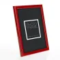Красная фоторамка Zep DP462R Aosta Red 10x15 см с черным матовым фоном и белой этикеткой