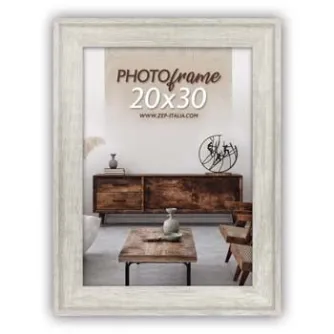 Фотофрейм Zep RT523W Torino Белый 20x30 см - Элегантный белый рамка с текстурой дерева для современных интерьеров.