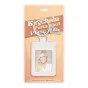 Ключница Zep Photo Frame AE3K с фото размером 3.5x4.5 см в белой кожаной рамке, серебряным кольцом и оранжевой упаковкой