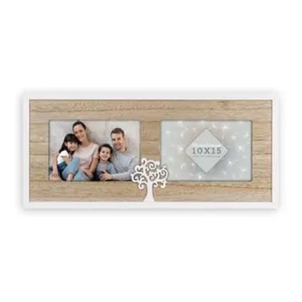 Фоторамка Zep NB672 Vita 2x10x15 см с семейным фото и деревянной текстурой