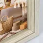 Элегантный фотофрейм Zep VZ781B Zara B 20x25 см в rustic интерьере с плетеной корзиной и декоративной подушкой