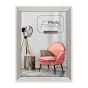 Zep Photo Frame BC768W Dora White 15x20 см - Элегантная белая рамка с пластиковой текстурой, идеально подходит для современных интерьеров, часть серии Dora White