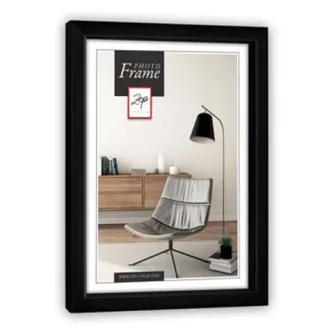 Zep Photo Frame NE323B Newton Black 20x30 см - Стильная черная фоторамка с гладкой пластиковой отделкой, идеально подходит для современных интерьеров и качественного отображения фотографий.