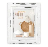 Фотофрейм Zep TW457 Orly Белый 13x18 см с винтажной текстурой и элементами декора в стиле лайфстайлФотофрейм Zep TW457 Orly Белый 13x18 см с винтажной текстурой и элементами декора в стиле лайфстайл