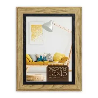 Zep Photo Frame LF634B Perugia Brown 30x40 см - Естественный деревянно-коричневый рамка с черной окантовкой, идеален для стильного интерьера