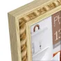 Zep Photo Frame MK857N Lecce Natural 13x18 cm с извитой веревочной рамкой, пустой фоторамкой, коричневым значком 'PH 13', белой полкой, красной подушкой и современным интерьером