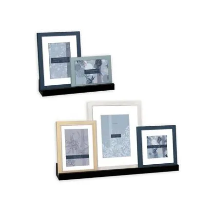 Zep Italia Zep Photo Frame Set EG958 Maratea 5 Pieces with 2 Wall Shelves