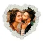 Элегантная сердечная фоторамка Zep Photo Frame KV3944 Vivaldi 10x10 см с цветочными и стразовыми деталями, идеально подходит для празднования дней рождения и юбилеев
