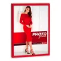 Zep Photo Frame VC368R Alissa Red 15x20 см - Элегантная красная металлическая рамка с матовым покрытием, бархатной задней стороной и классическим квадратным профилем для фотографий размером 15x20 см. Идеальный подарок на день ро
