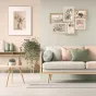 Zep Italia DT553W Locarno White настенный фотоколлаж-рамка, 47x35 см, вмещает шесть фотографий 5×10×15 см и одну 10×10 см в перекрывающихся деревянных рамках, идеально подходит для дома или офиса.